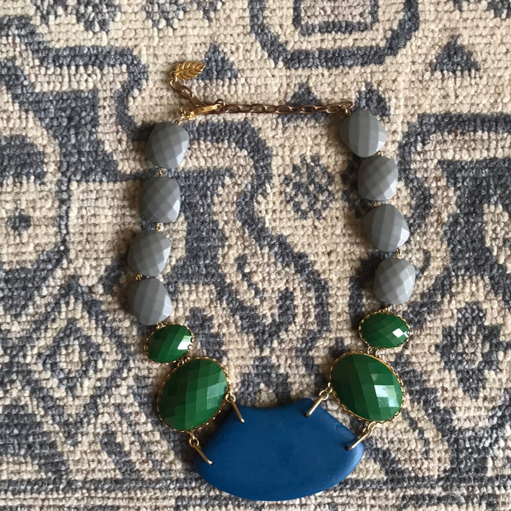 Blue and Green Statement Necklace